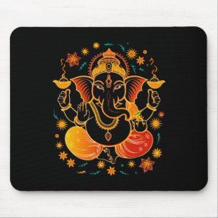 Hindu Ganesha Puja Elephant God India Meditation Y Mouse Mat