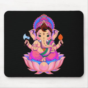 Hindu Ganesha Puja Elephant God India Meditation Y Mouse Mat