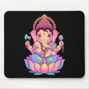 Hindu Ganesha Puja Elephant God India Meditation Y Mouse Mat