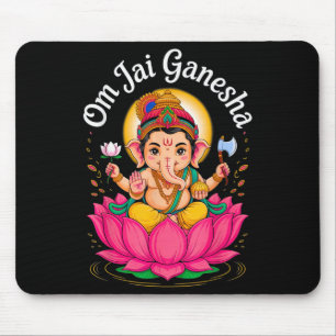Hindu Ganesha Puja Elephant God India Meditation Y Mouse Mat