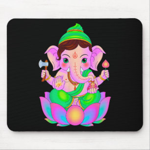 Hindu Ganesha Puja Elephant God India Meditation Y Mouse Mat
