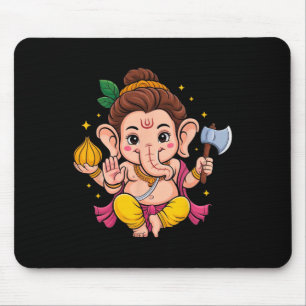 Hindu Ganesha Puja Elephant God India Meditation Y Mouse Mat