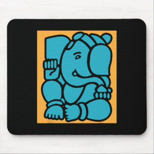 Hindu Ganesha Puja Elephant God Yoga Meditation Mi Mouse Mat
