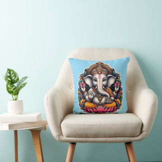 Hindu God Ganesh/Ganesha/Ganpati Throw Pillow