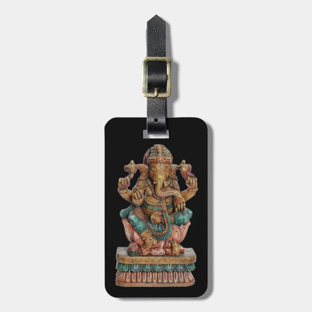 HINDU GOD GANESH LUGGAGE TAG (Front Vertical)