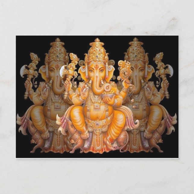 Hindu God Ganesh Postcard (Front)