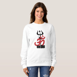 Hindu God Shiva Om Namah Shivay with Trident OM Sweatshirt