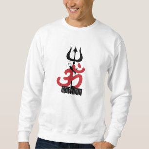 Hindu God Shiva Om Namah Shivay with Trident OM Sweatshirt