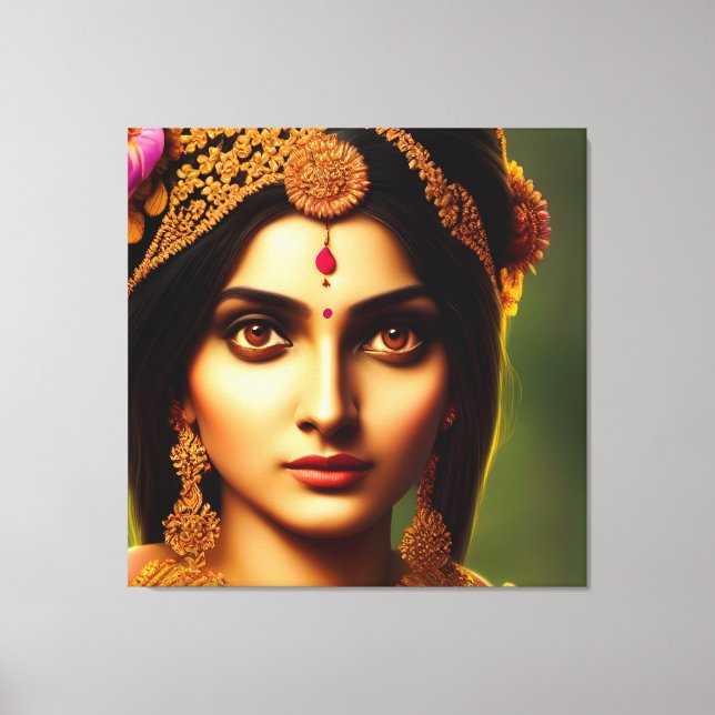 Hindu Goddess Indrani - Venus Canvas Print (Front)