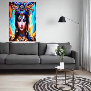Hindu Goddess Kali   AI Art Poster