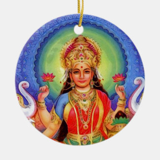 Hindu Goddess Lakshmi Maa Ceramic Tree Decoration