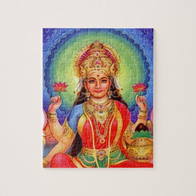 Hindu Goddess Lakshmi Maa Jigsaw Puzzle (Vertical)