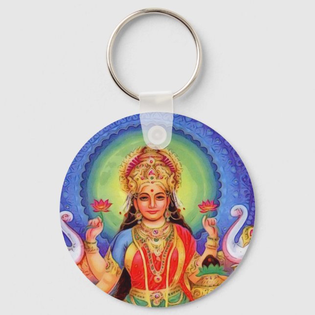 Hindu Goddess Lakshmi Maa Key Ring (Front)