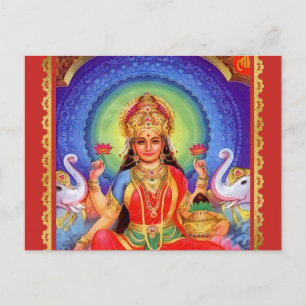 Hindu Goddess Lakshmi Maa Postcard