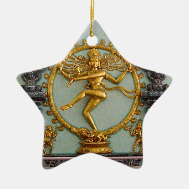 Hindu gods, Shiva Ceramic Tree Decoration (Front)