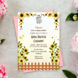 Hindu House Warming Griha Pravesh Invitation