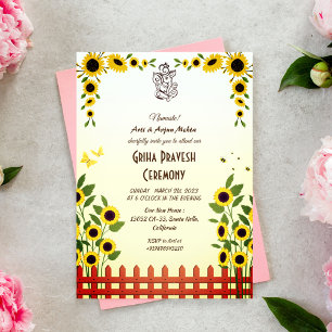 Hindu House Warming Griha Pravesh Invitation