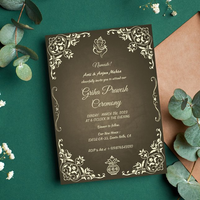 Hindu House Warming Griha Pravesh Invitation (Creator Uploaded)