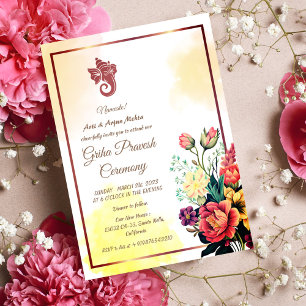 Hindu House Warming Griha Pravesh Invitation