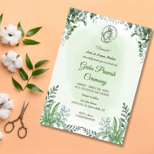 Hindu House Warming Griha Pravesh Invitation