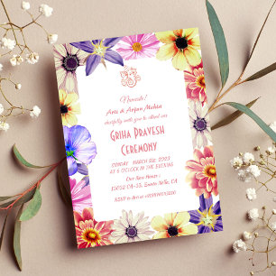 Hindu House Warming Griha Pravesh Invitation