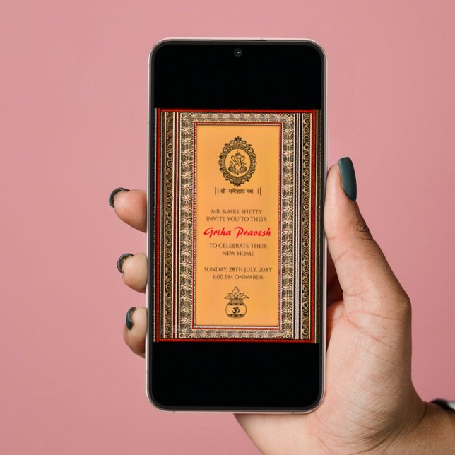 Hindu House Warming Griha Pravesh Invitation (Creator Uploaded)