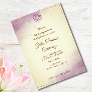 Hindu House Warming Griha Pravesh Invitation