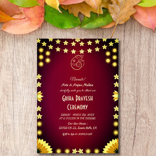 Hindu House Warming Griha Pravesh Invitation