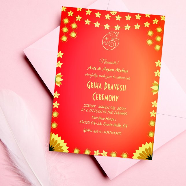 Hindu House Warming Griha Pravesh Invitation (Creator Uploaded)