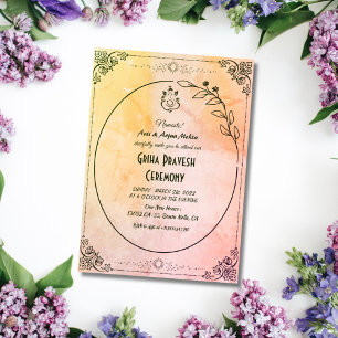 Hindu House Warming Griha Pravesh Invitation