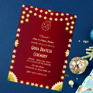 Hindu House Warming Griha Pravesh Invitation