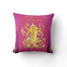 Hindu Housewarming Personalised GANESHA Pillow