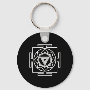 Hindu Kali Yantra Symbol Hinduism Yoga Eastern Art Key Ring