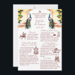 Hindu marriage rituals peacock Jaipur palace  Invitation<br><div class="desc">Hindu marriage rituals peacock Jaipur palace themed wedding</div>