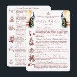 Hindu marriage rituals peacock Jaipur palace  Invitation<br><div class="desc">Hindu marriage rituals peacock Jaipur palace themed wedding</div>