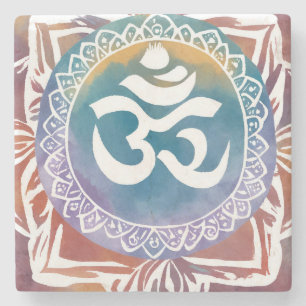 HINDU OHM SOUTH ASIAN DESI INDIAN INDIA STONE COASTER