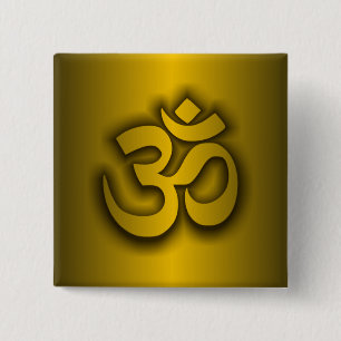 Hindu "Om" 15 Cm Square Badge