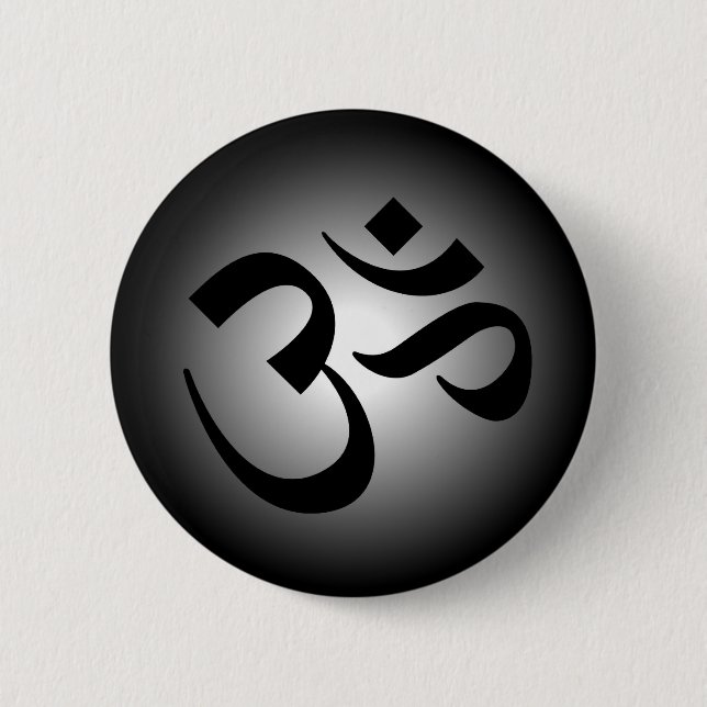 Hindu OM - Meditation Symbol 6 Cm Round Badge (Front)