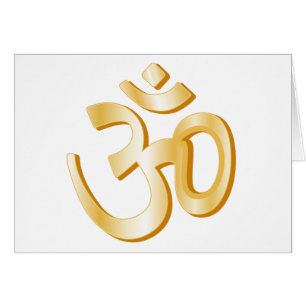 Hindu Om Symbol 5" x 7" Greeting Card