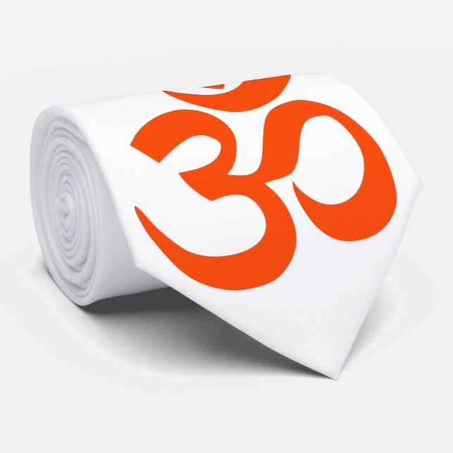 Hindu Om Symbol Tie (Rolled)