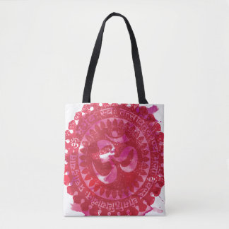 Hindu OM vintage all over printed Tote Bag