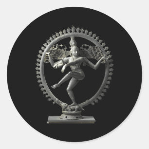 Hindu Shiva Nataraja Dancing Statue Dancing Natara Classic Round Sticker