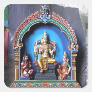 Hindu Shrine, Batu caves Square Sticker