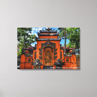 Hindu Temple Hinduism Indonesia Landscape Photo Canvas Print