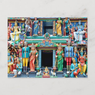 Hindu Temple Little India Singapore Postcard