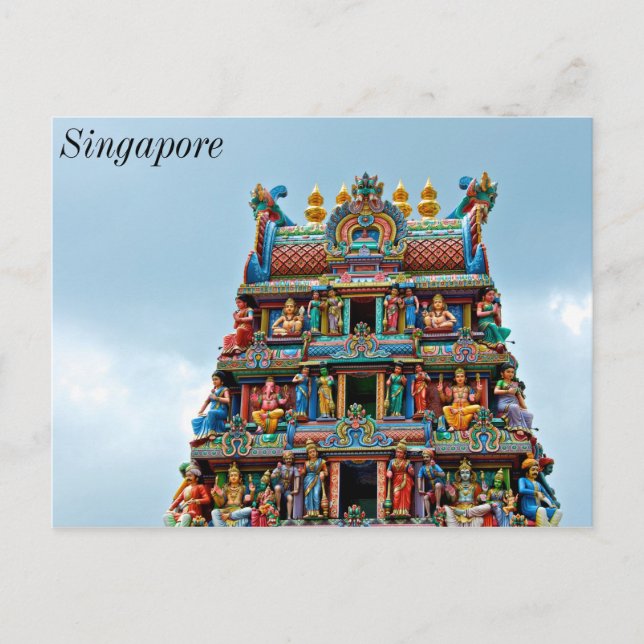 Hindu Temple Little India Singapore Postcard (Front)