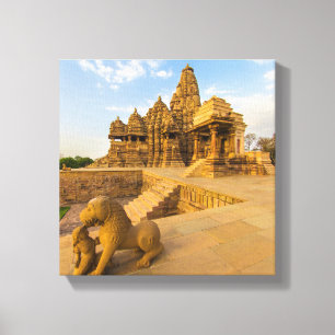 Hindu Temples at Khajuraho Canvas Print