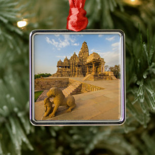 Hindu Temples at Khajuraho Metal Tree Decoration