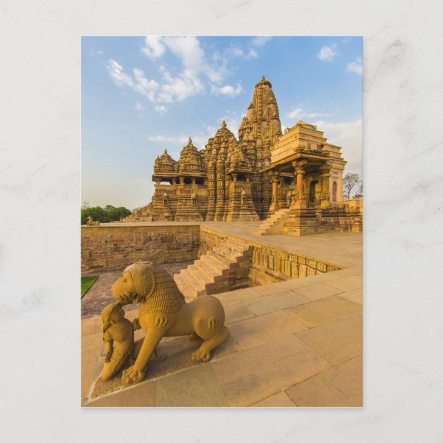 Hindu Temples at Khajuraho Postcard (Front)