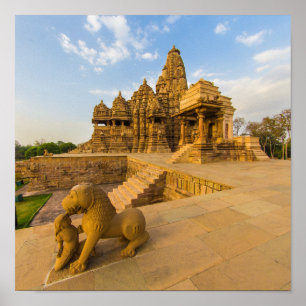 Hindu Temples at Khajuraho Poster